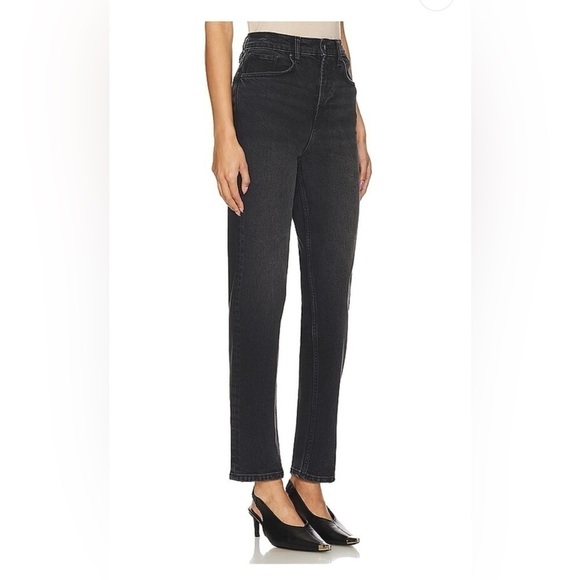 ANINE BING Bry Straight Leg in Raven Black Size 25 - Picture 3 of 9